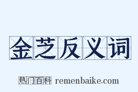 金芝反义词是什么意思的图片